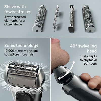 BRAUN SERIES 8-8567CC RECHARGEABLE WET & DRY SHAVER + SMARTCARE CENTER - Imperfect Box This is Beauty US