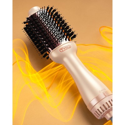 TYMO Volumizer Hot Air Brush Hair Dryer Champagne Pink - New This is Beauty US