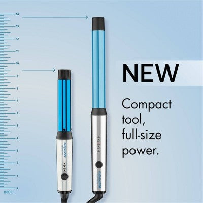 BaBylissPRO Nano Titanium Compact Curling Wand Blue 1" - Imperfect Box This is Beauty US