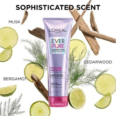 L'Oreal Paris EverPure Moisture Rosemary Oil Shampoo for Dry Hair 23 fl oz - Imperfect Container This is Beauty US
