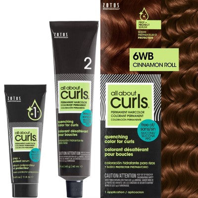 All About Curls Permanent Hair Color Cinnamon Roll 6WB 2.4 fl oz - New This is Beauty US