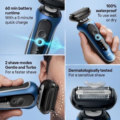 Braun Series 6-6172cc Rechargeable Wet & Dry Shaver + Smart Care Center - New This is Beauty US