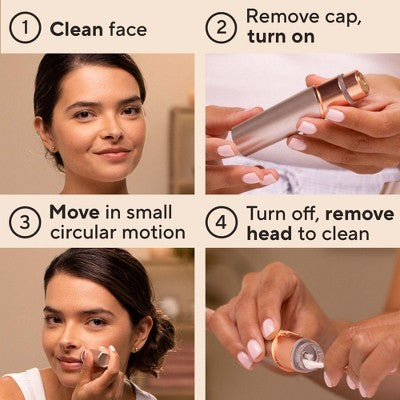 Finishing Touch Flawless Facial Hair Remover Electric Razor for Women Coral - Imperfect Box This is Beauty US