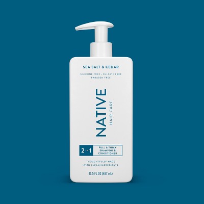 Native Sea Salt & Cedar  2-in-1 Shampoo & Conditioner  16.5 fl oz - New This is Beauty US