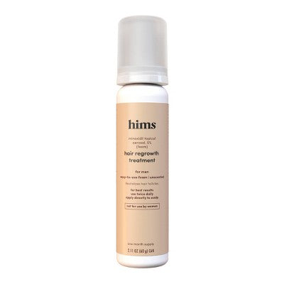 hims Minoxidil 5% Foam Extra Strength Topical Hair Regrowth Solution for Men 2.11 fl oz - Imperfect Box This is Beauty US