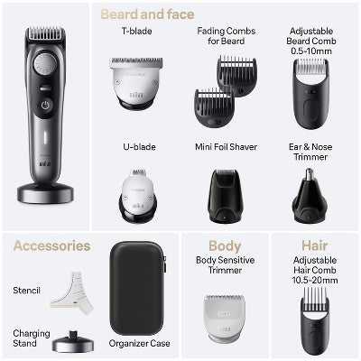 Braun Series 9 9440 All-In-One Style Kit 13-in-1 Grooming Kit with Beard Trimmer 13ct - Imperfect Box This is Beauty US