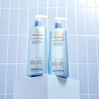 Giovanni Biotin & Collagen Strengthening Shampoo 24 fl oz - Imperfect Container This is Beauty US