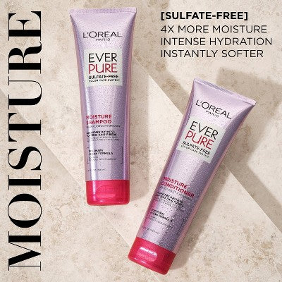 L'Oreal Paris EverPure Moisture Rosemary Oil Shampoo for Dry Hair 23 fl oz - Imperfect Container This is Beauty US