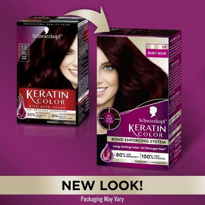 Schwarzkopf Keratin Permanent Hair Color Ruby Noir 2.08 fl oz - New This is Beauty US