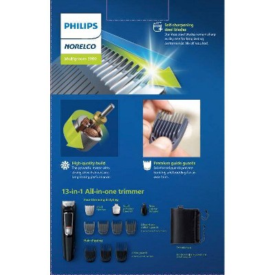 Philips Norelco Series 3000 Multigroom All-in-One Men's Rechargeable Electric Trimmer with 13 Attachments MG3740/40 - Imperfect Box This is Beauty US