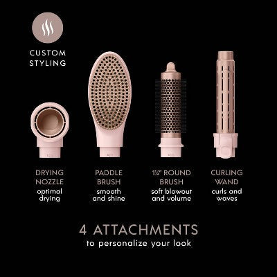 InfinitiPRO by Conair DigitalAIRE Multi-Attachment Styling System Rose Pink  1.25" - Imperfect Box This is Beauty US