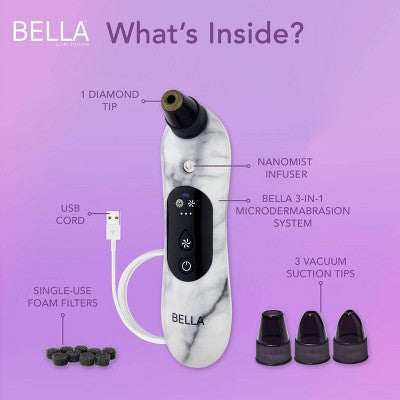 Spa Sciences BELLA 3-in-1 Diamond Tip Microdermabrasion System - Imperfect Box This is Beauty US