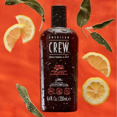 American Crew 3-in-1 Shampoo, Conditioner and Body Wash 15.2 fl oz - Imperfect Container This is Beauty US