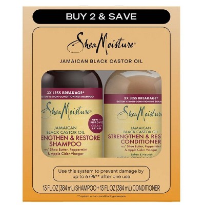SheaMoisture Shampoo & Conditioner Bundle for Damaged Hair 26oz/2pk - Imperfect Box This is Beauty US
