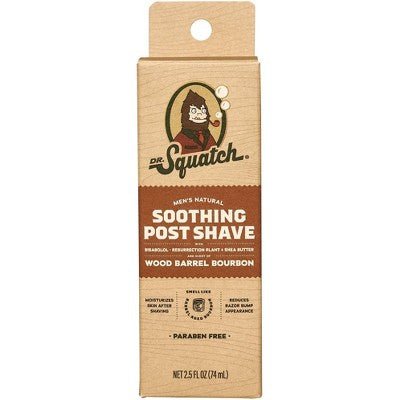 DR. SQUATCH Men's Natural Soothing Post Shave Wood Barrel Bourbon 2.5 fl oz - New This is Beauty US