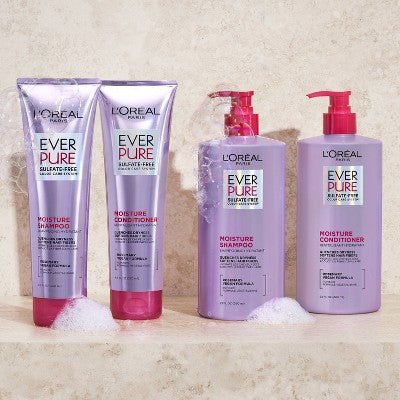 L'Oreal Paris EverPure Moisture Rosemary Oil Shampoo for Dry Hair 23 fl oz - Imperfect Container This is Beauty US
