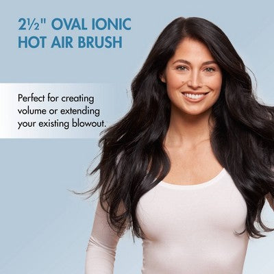 BaBylissPRO Nano Titanium 2.5 Oval Ionic Hot Air Brush Blue 600W - Imperfect Box This is Beauty US