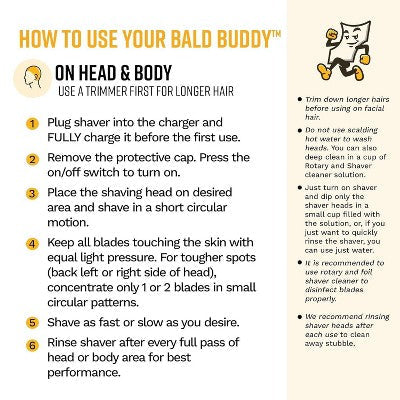 The Cut Buddy Bald Buddy Electric Cordless Head Shaver - Imperfect Box This is Beauty US