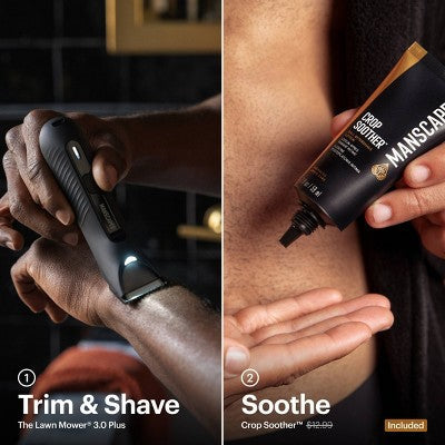 MANSCAPED The Lawn Mower 3.0 Plus Essentials Shaving Kit, SkinSafe Electric Groin and Body Hair Trimmer, Men's Grooming Gift Set - Imperfect Box This is Beauty US