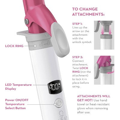 Conair Style Chemistry Tapered Curling Wand Attachment 1 1/4-3/4 - Imperfect Box This is Beauty US