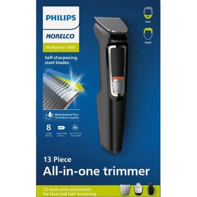 Philips Norelco Series 3000 Multigroom All-in-One Men's Rechargeable Electric Trimmer with 13 Attachments MG3740/40 - Imperfect Box This is Beauty US