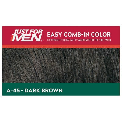 Just For Men Easy CombIn Color Gray Hair Coloring Dark Brown A45 3pk - New This is Beauty US