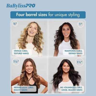 BaBylissPRO Nano Titanium Spring Curling Iron Blue 1.5" - Imperfect Box This is Beauty US