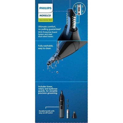 Philips Norelco Series 3000 Men's Nose/Ear/Eyebrows Electric Trimmer - Imperfect Box This is Beauty US