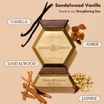 Blake Brown Fundamental Strengthening Shampoo Sandalwood Vanille & Warm Vanilla Fragrance 14 fl oz - New This is Beauty US