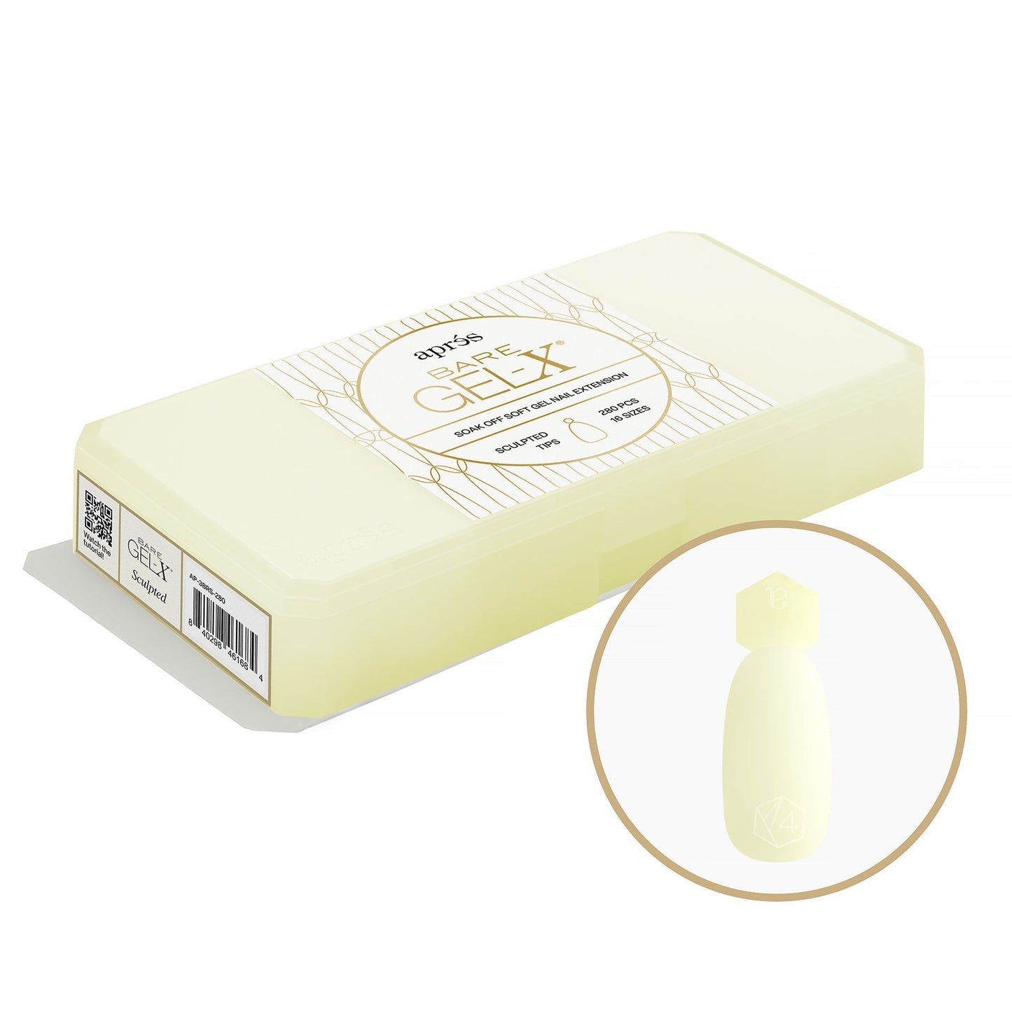 Aprés Bare Gel-X Sculpted Box of Tips (16 sizes, 280pcs) Lunali Nail Supply