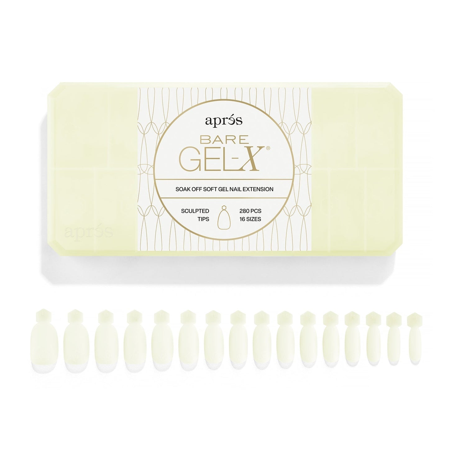 Aprés Bare Gel-X Sculpted Box of Tips (16 sizes, 280pcs) Lunali Nail Supply