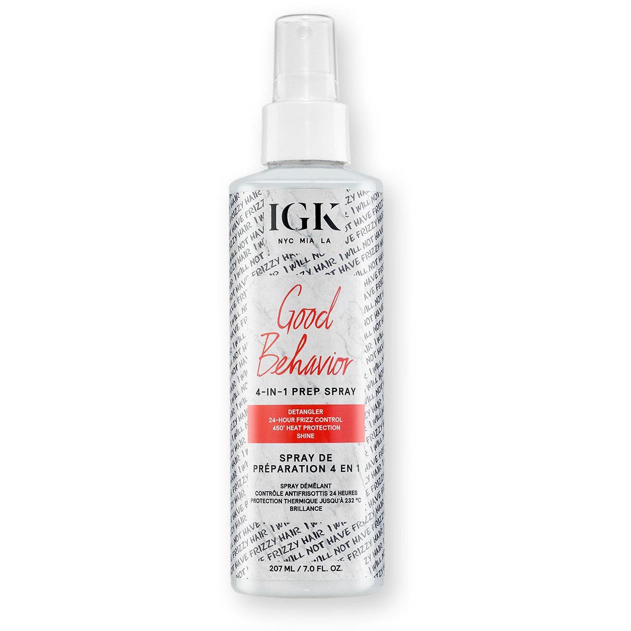 IGK GOOD BEHAVIOR 4-in-1 Prep Spray 7oz The Warehouse Salon