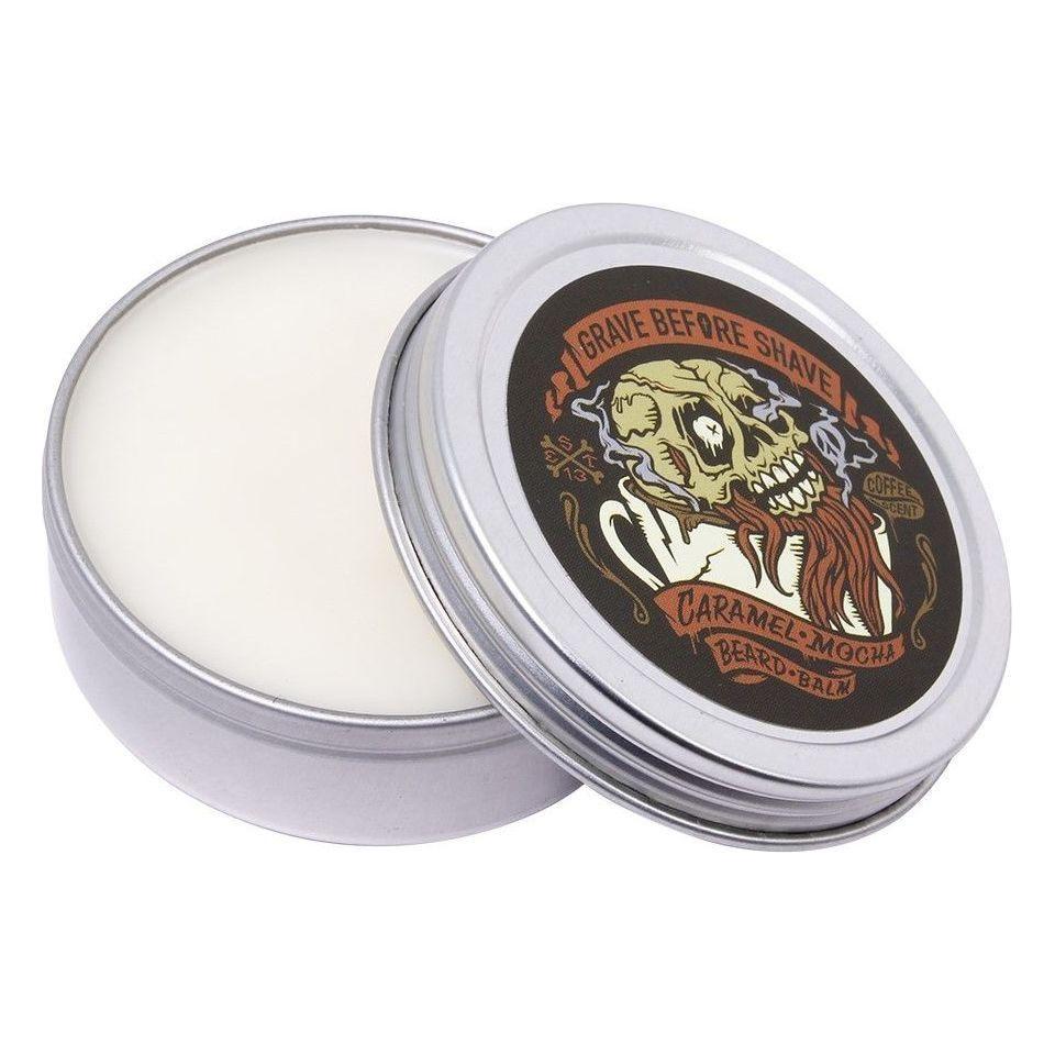 Grave Before Shave Beard Balm Caramel Mocha Blend 2 Oz Tin Pasteur Pharmacy