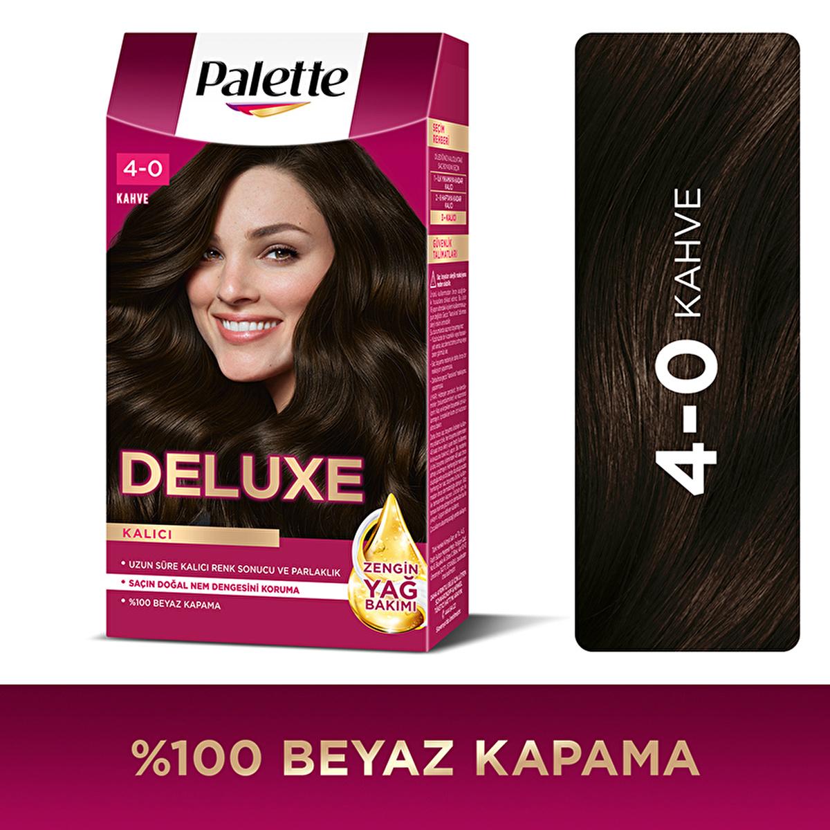Palette Deluxe 4-0 Brown Hair Dye - Long-Lasting Hair Dye for Vibrant Color Beauty Care Bag