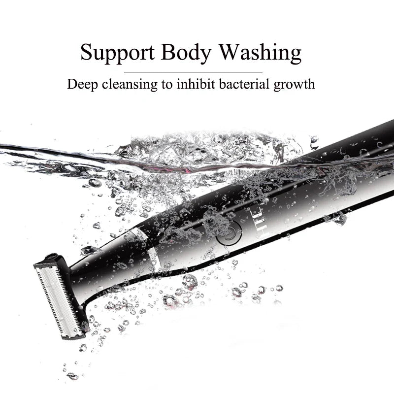 HTC Men's Electric Groin Hair Trimmer Pubic Hair Trimmer Body Grooming Clipper for Men Bikini Epilator Rechargeable Shaver Razor WTN Essentials