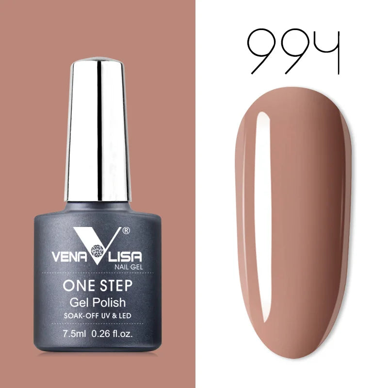 VENALISA 3-in-1 UV Gel Polish One-Step Gel Lacquer Organic Soak off Nail Art Varnish for LED/UV Light New Arrival Nail Salon Blushimmer
