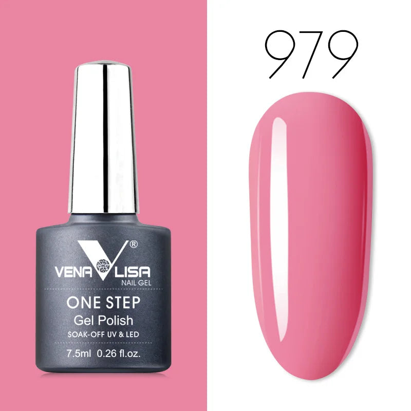 VENALISA 3-in-1 UV Gel Polish One-Step Gel Lacquer Organic Soak off Nail Art Varnish for LED/UV Light New Arrival Nail Salon Blushimmer
