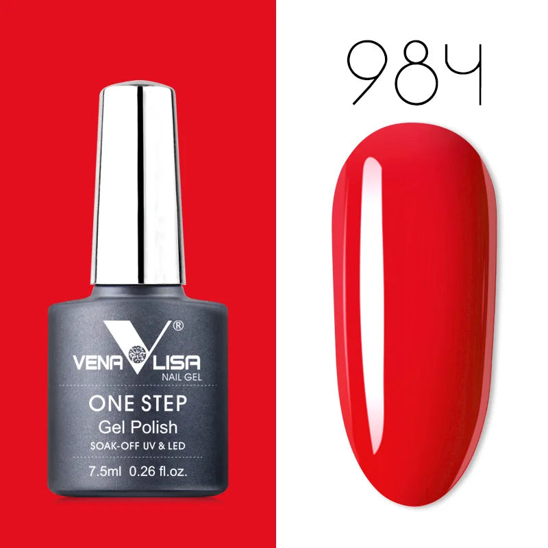 VENALISA 3-in-1 UV Gel Polish One-Step Gel Lacquer Organic Soak off Nail Art Varnish for LED/UV Light New Arrival Nail Salon Blushimmer
