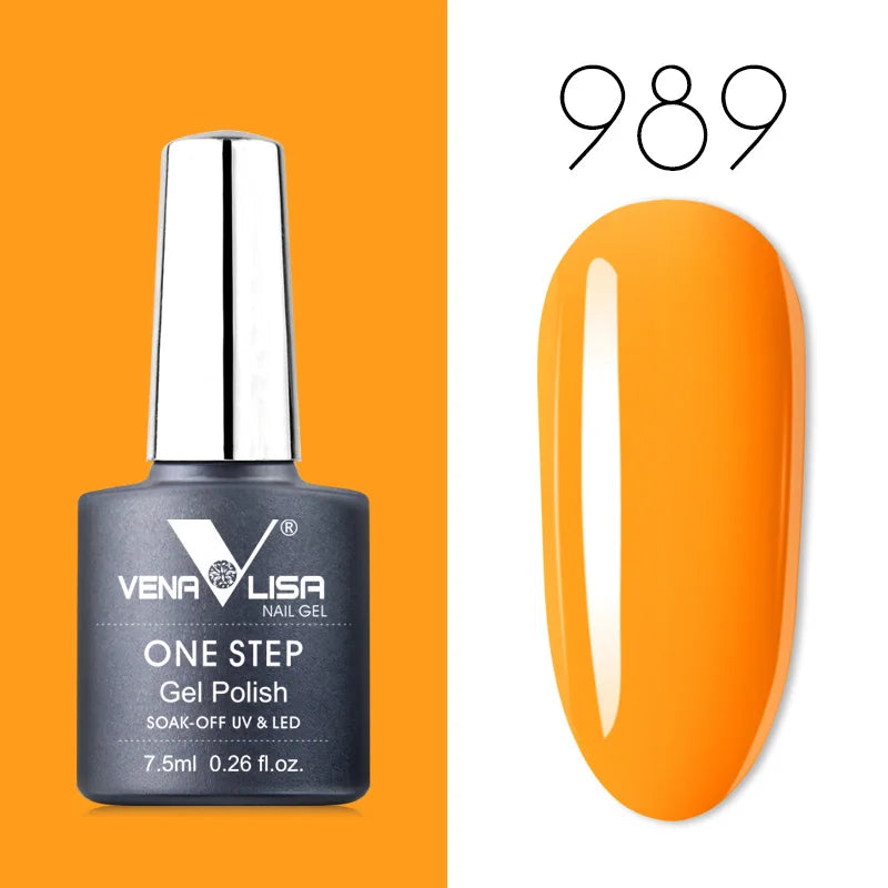 VENALISA 3-in-1 UV Gel Polish One-Step Gel Lacquer Organic Soak off Nail Art Varnish for LED/UV Light New Arrival Nail Salon Blushimmer