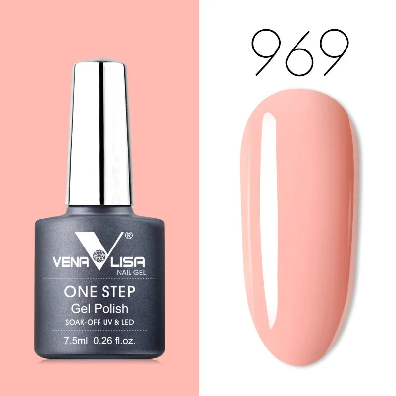 VENALISA 3-in-1 UV Gel Polish One-Step Gel Lacquer Organic Soak off Nail Art Varnish for LED/UV Light New Arrival Nail Salon Blushimmer