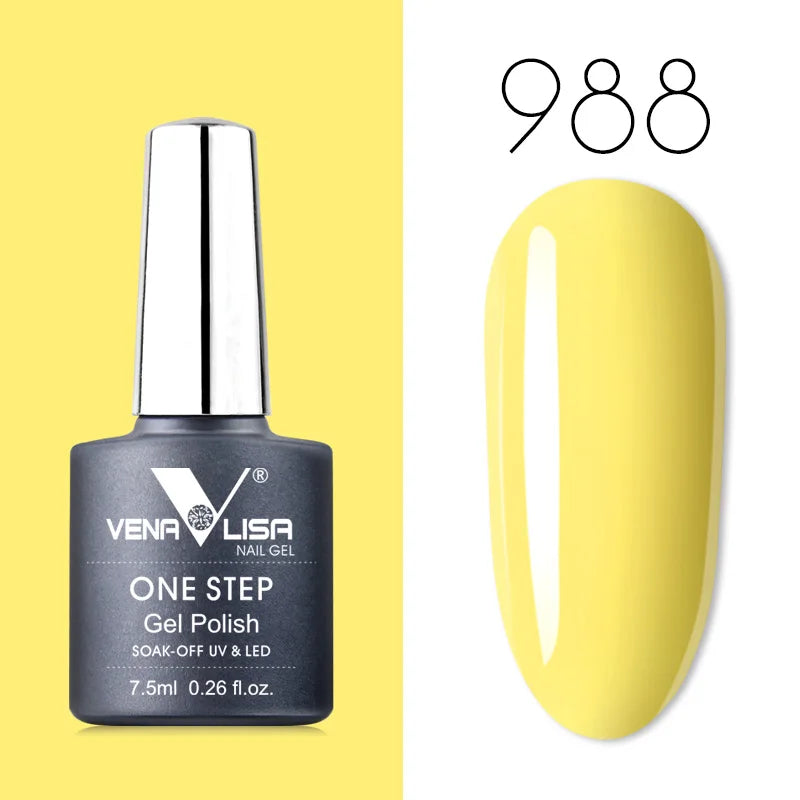 VENALISA 3-in-1 UV Gel Polish One-Step Gel Lacquer Organic Soak off Nail Art Varnish for LED/UV Light New Arrival Nail Salon Blushimmer