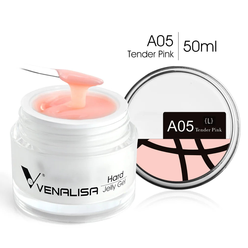 50ml TPO Free Jelly Nail Extension Gel Nail Builder French Nail Gum Venalisa Clear Natural Color Soak Off UV Construction Gel Blushimmer