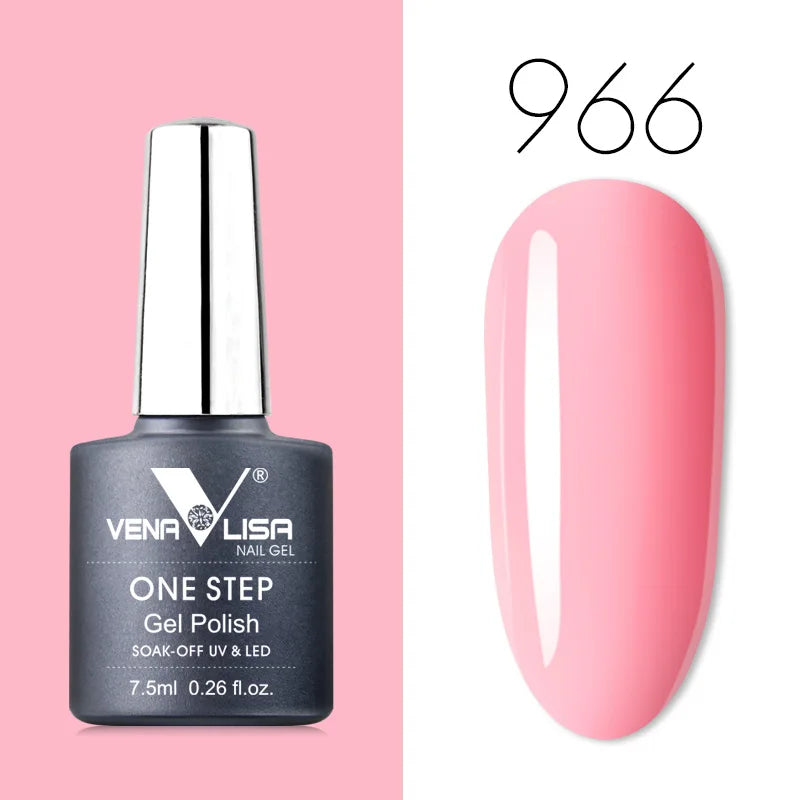 VENALISA 3-in-1 UV Gel Polish One-Step Gel Lacquer Organic Soak off Nail Art Varnish for LED/UV Light New Arrival Nail Salon Blushimmer