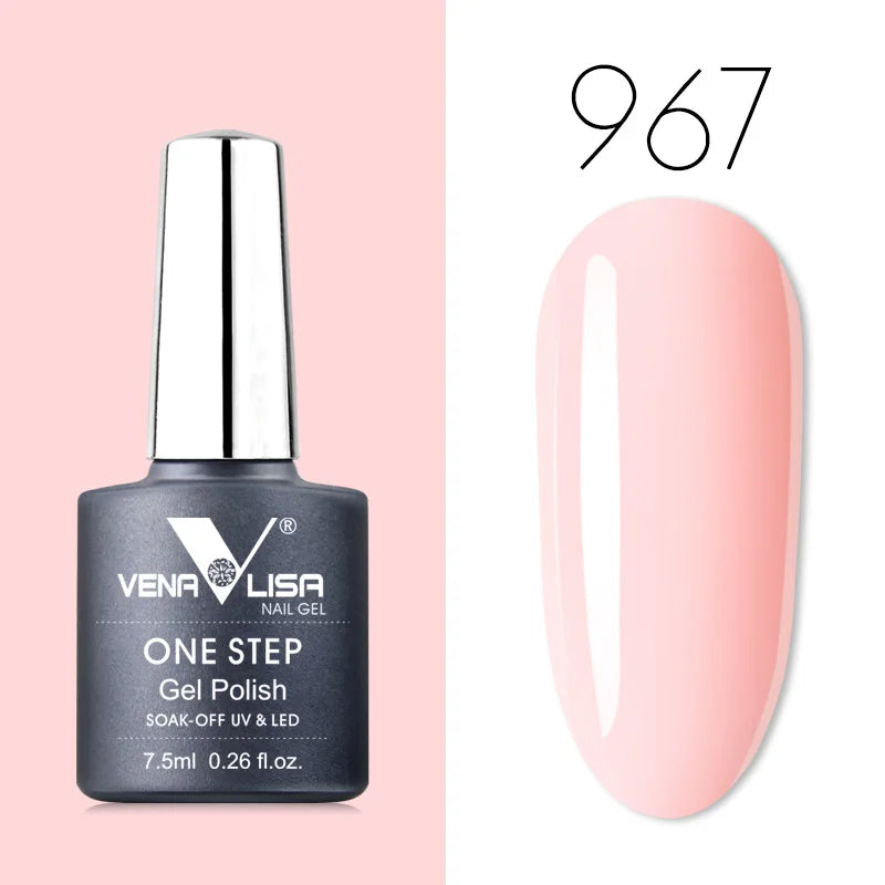 VENALISA 3-in-1 UV Gel Polish One-Step Gel Lacquer Organic Soak off Nail Art Varnish for LED/UV Light New Arrival Nail Salon Blushimmer