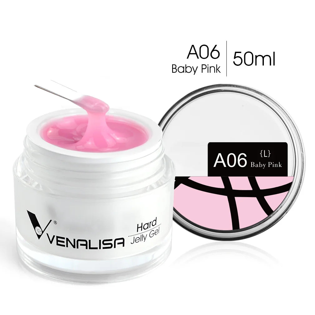 50ml TPO Free Jelly Nail Extension Gel Nail Builder French Nail Gum Venalisa Clear Natural Color Soak Off UV Construction Gel Blushimmer