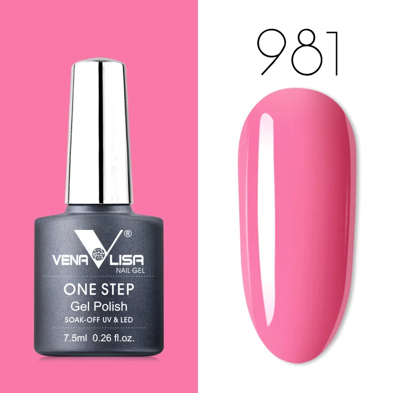 VENALISA 3-in-1 UV Gel Polish One-Step Gel Lacquer Organic Soak off Nail Art Varnish for LED/UV Light New Arrival Nail Salon Blushimmer