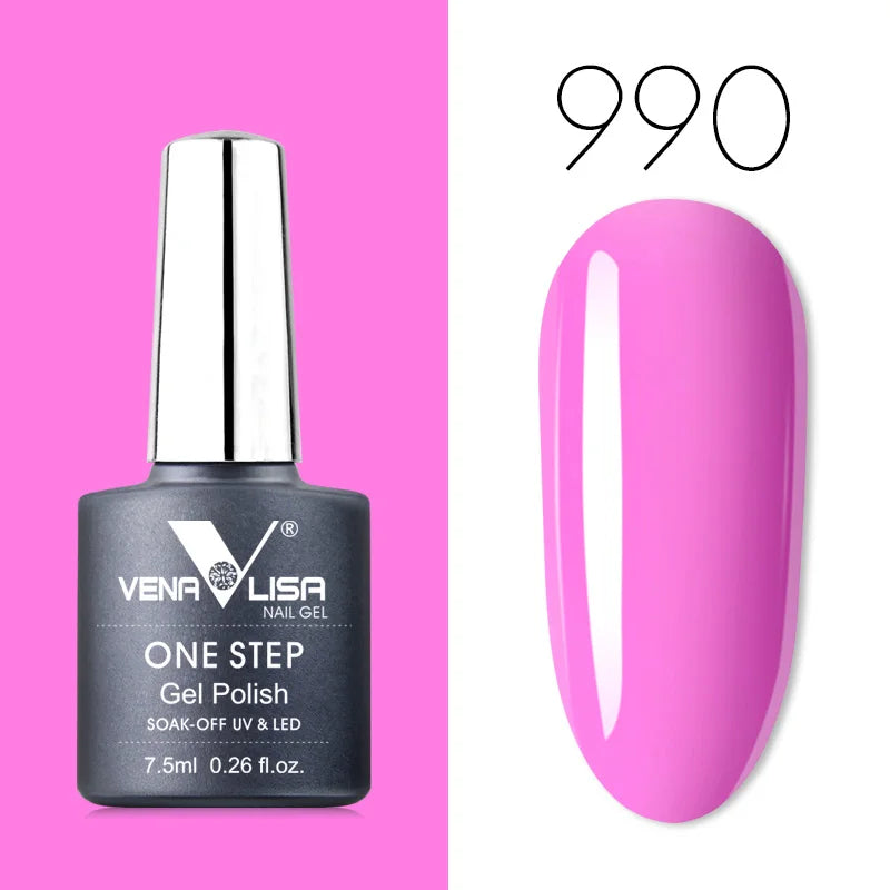 VENALISA 3-in-1 UV Gel Polish One-Step Gel Lacquer Organic Soak off Nail Art Varnish for LED/UV Light New Arrival Nail Salon Blushimmer