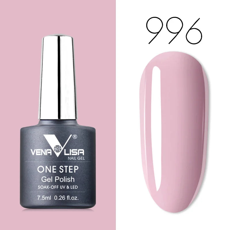 VENALISA 3-in-1 UV Gel Polish One-Step Gel Lacquer Organic Soak off Nail Art Varnish for LED/UV Light New Arrival Nail Salon Blushimmer