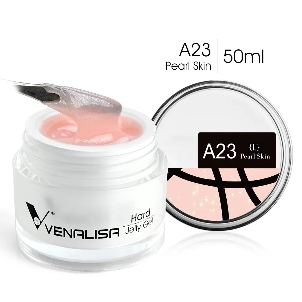 50ml TPO Free Jelly Nail Extension Gel Nail Builder French Nail Gum Venalisa Clear Natural Color Soak Off UV Construction Gel Blushimmer
