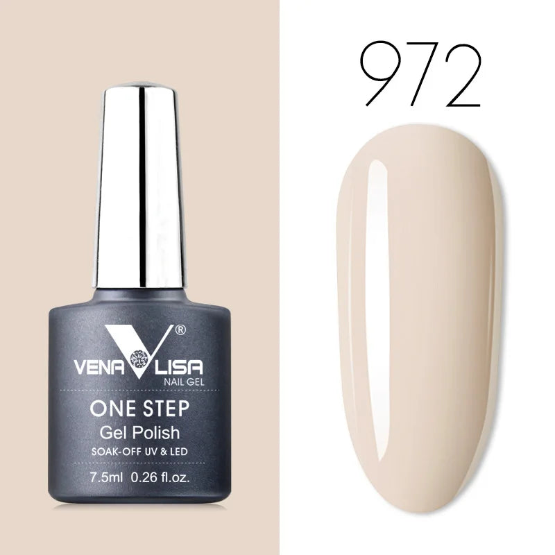 VENALISA 3-in-1 UV Gel Polish One-Step Gel Lacquer Organic Soak off Nail Art Varnish for LED/UV Light New Arrival Nail Salon Blushimmer